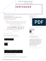 Derivadas - Propiedades de Las Derivadas PDF