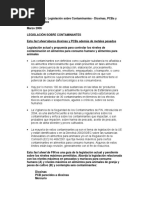 Legislacion Sobre Contaminantes - Dioxinas, PCBs y Metales Pesados