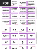 Poster Tarjetas Lenguaje Algebraico