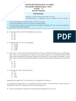 OLIMPIADAS MATEMATICAS SEPTIMO GRADO Primer Periodo 2017