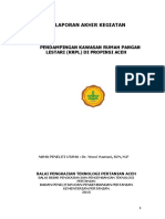 Laporan Akhir Kegiatan Pendampingan Kawasan Rumah Pangan Lestari (KRPL) Di Propinsi Aceh