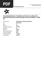 Consolidated Reports of Condition and Income For A Bank With Domestic Offices Only and Total Assets Less Than $5 Billion - FFIEC 051