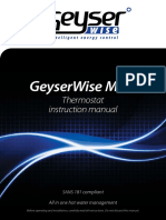 Geyserwise Max: Thermostat Instruction Manual