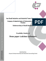 Stone Paper (Calcium Carbonate) : Iran Small Industries and Industrial Towns Organizations