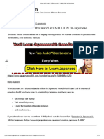 How To Count To 1 Thousand & 1 MILLION in Japanese - PDF