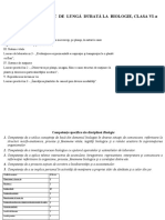 PROIECT DIDACTIC DE LUNG - DURAT - LA Biologie Cl. 6