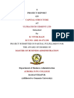 Capital Structure - ULTRATECH