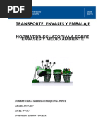 Normativa Ecuatoriana Envases y El Medio Ambiente