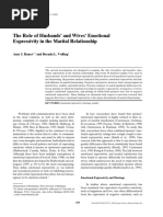 The Role of Husbands' and Wives' Emotional Expressivity in The Marital Relationship