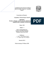 Reporte 2. Vías de Administración