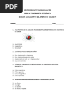 Examen Grado 7