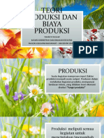 Teori Produksi Biaya Produksi