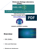 European Molecular Biology Laboratory (EMBL) : Hafiz.M.Zeeshan - Raza Research Associate - HEC - NRPU