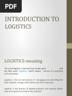 Introduction To Logistics