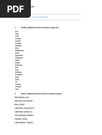 Clasificación Alfabetica