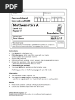 IGCSE (9-1) Maths - Practice Paper 2F