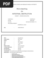 Micro Teaching On Intestinal Obstruction: School of Nursing Science and Research Sharda University