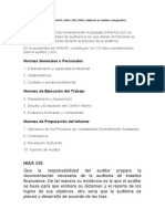 Analizar Las NAGAS y NIAs 230 y 500 y Elaborar Un Análisis Comparativo