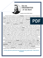 21 de Abril Dia de Tiradentes - Texto e Atividade