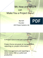 Project VBA: How and Why It Can Make You A Project Guru!