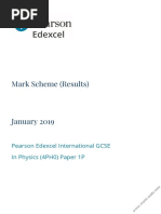 Mark Scheme (Results) : Pearson Edexcel International GCSE in Physics (4PH0) Paper 1P