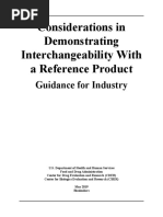 Considerations in Demonstrating Interchangeability With A Reference Product