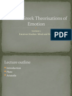 Ancient Greek Theorisations of Emotion: Emotion Studies: Mind and Body