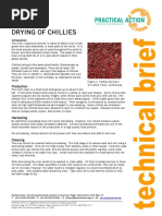 Drying of Chillies: Production