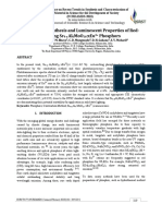 Combustion Synthesis and Luminescent Properties of Red-Emitting SR Al Moo:Xeu Phosphors