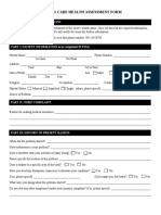 Nursing Care Health Assessment Form: Instructions For Completion