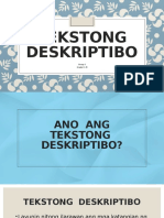 Tekstong Deskriptibo