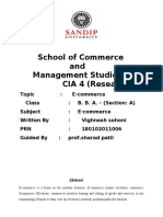 School of Commerce and Management Studies CIA 4 (Research)