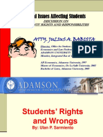 Legal Issues Affecting Students: Atty. Julius A. Babista