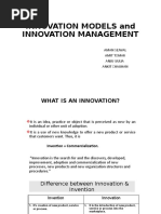 INNOVATION MODEL and INNOVATION MANAGEMENT