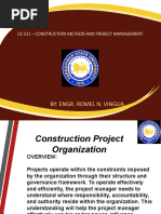 By: Engr. Romel N. Vingua: Ce 521 - Construction Method and Project Management