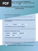 Formato Encuesta para El Desarrollo Del Plan de Mantenimiento