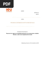 Reconocer Las Reglas de Contabilidad Aplicadas en Las Operaciones Contables Llevadas A Cabo en Una Organización de Salud