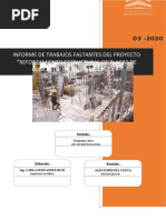 Proyecto Reforzamiento Estructural de Placas, Pendientes Por Terminar