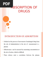 Absorption of Drugs