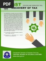 Recovery of Tax: (Goods and Services Tax)