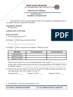 Saint Louis University: Laboratory Manual Activity No. 4 Numerical Integration Activity Objective