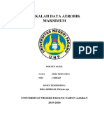 Makalah Daya Aerobik Maksimum: Universitas Negeri Padang Tahun Ajaran 2019-2020