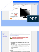 Philips LCD Monitor Electronic User's Manual