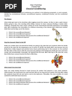 1 Classical Conditioning
