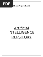 Artificial Intelligence Repsitory: Micro-Project: Part B