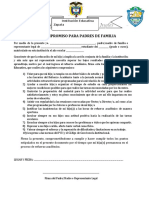 Acta de Compromiso para Padres de Familia