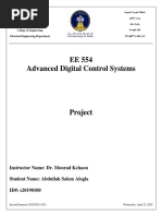 EE 554 Advanced Digital Control Systems