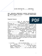 Demanda Ordinaria Reliquidacion Acreencias Laborales