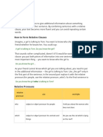 Relative Clauses Explanation