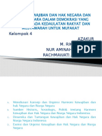 Harmoni Kewajiban Dan Hak Negara Dan Warga Negara Dalam Demokrasi Yang Bersumbu Pada Kedaulatan Rakyat Dan Musyawarah Untuk Mufakat